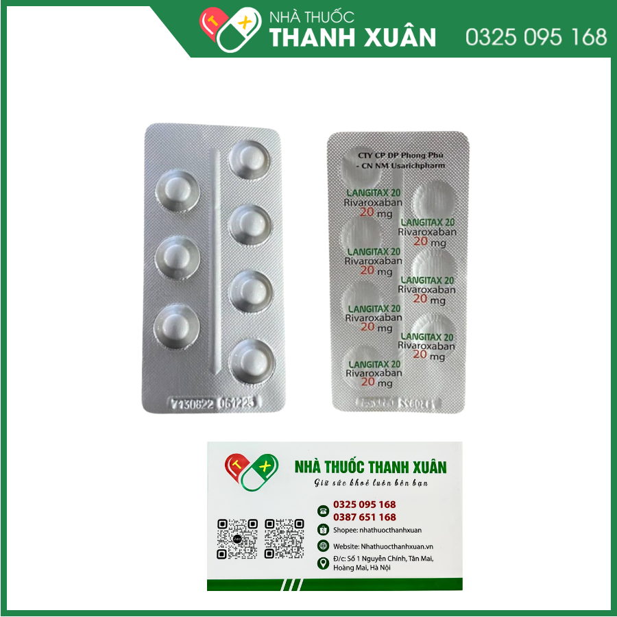 Langitax 20 mg phòng ngừa huyết khối tĩnh mạch sâu